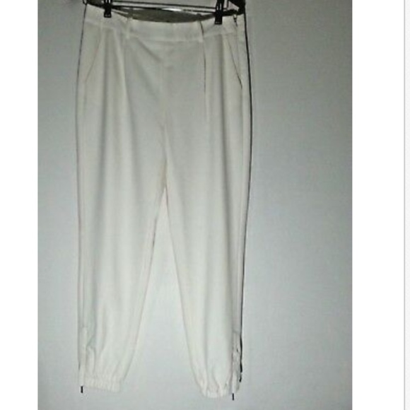 TROUVÉ Stretch Crepe Jogger Pants  SNOW WHITE - Picture 5 of 6